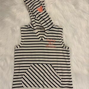 Disney Striped Sleeveless Hoodie